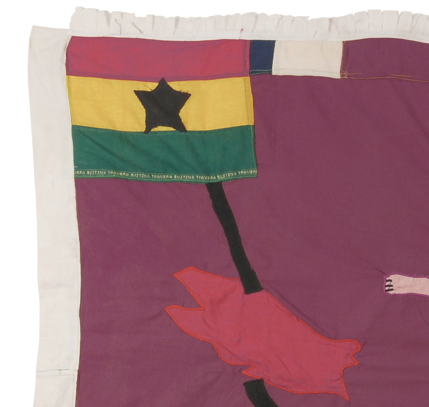 Authentic Asafo Flag From Ghana - A Symbol Of Tradition And Valor West Africa - close-up