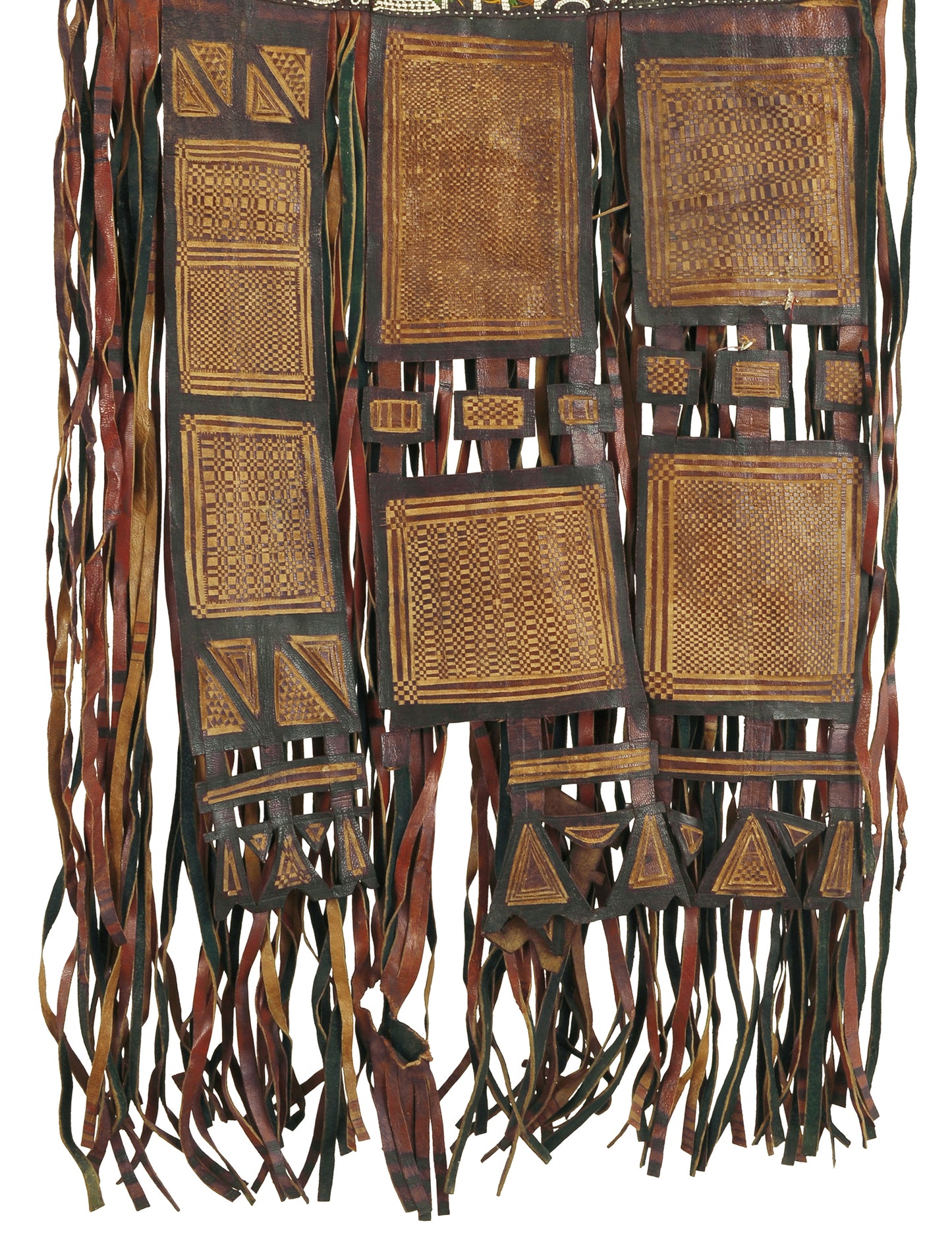 Authentic Tuareg Leather Wall Panel – Sahara Nomad Ethnic Décor