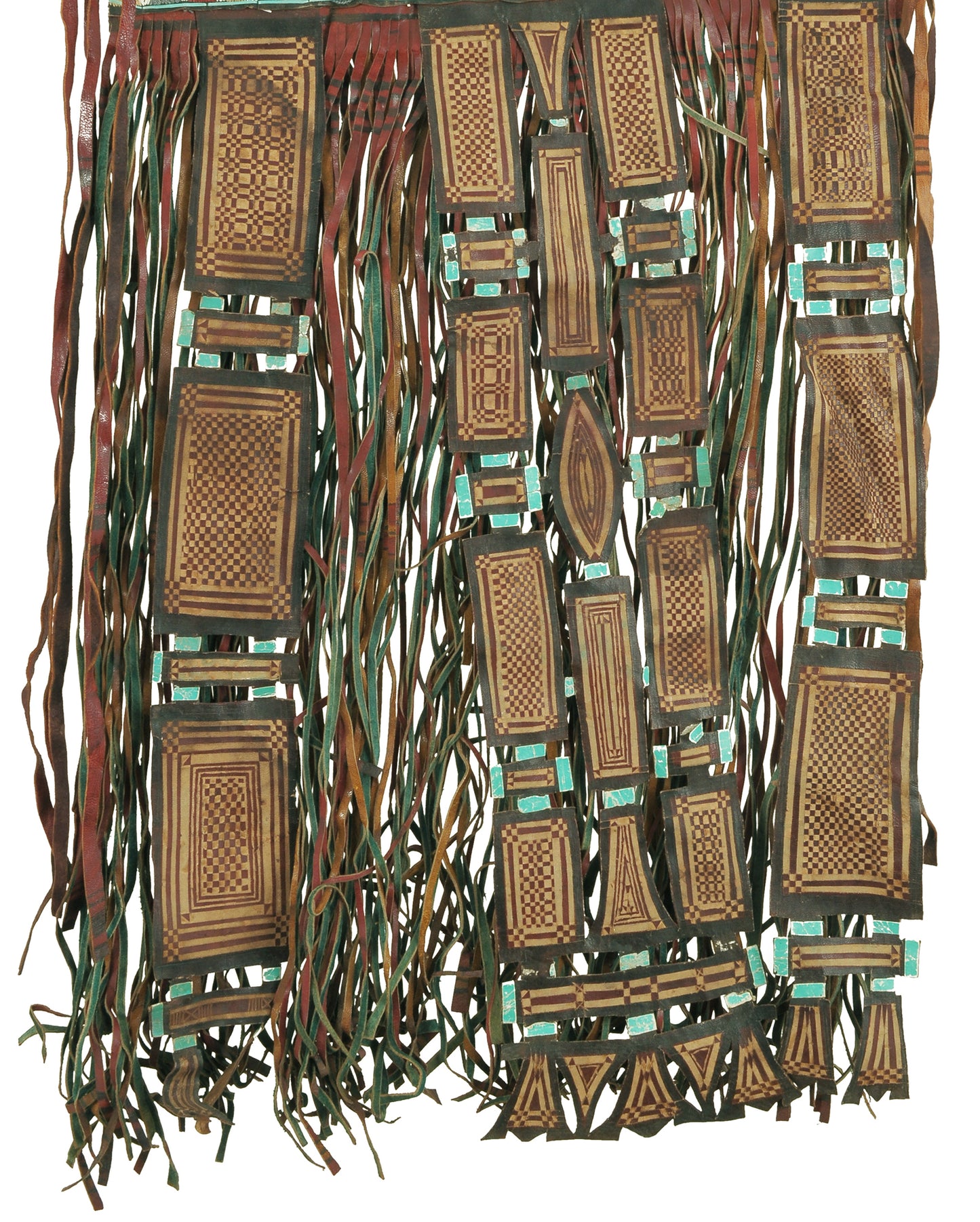Old African Tuareg Leather Tent Panel Found In Niger Sahara - partial view