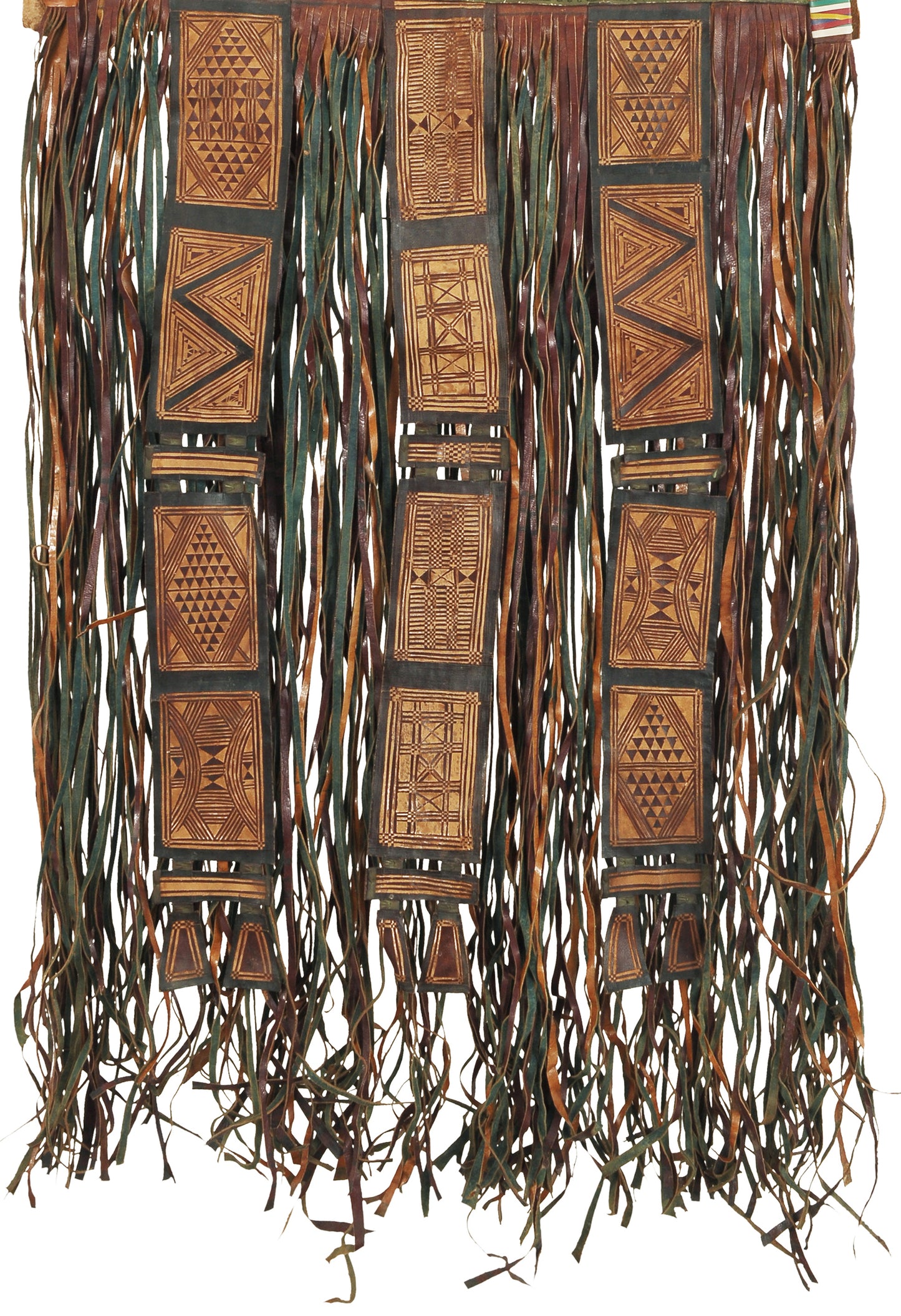 Authentic Old Tuareg Leather Panel From Niger A Fusion Of Tradition And Artistry - close-up