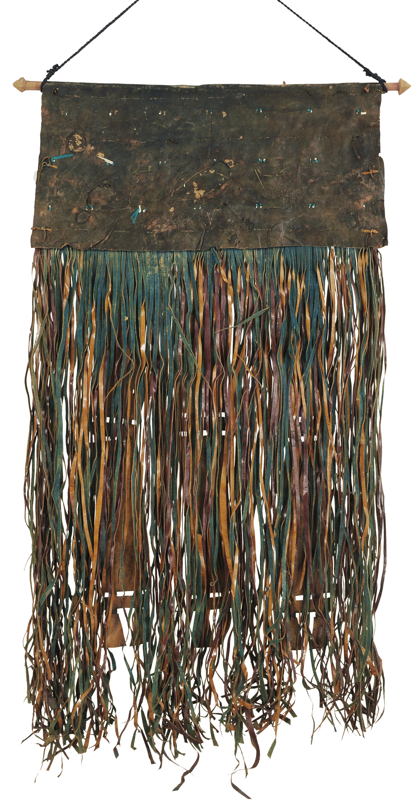 Authentic Old Tuareg Leather Panel From Niger A Fusion Of Tradition And Artistry - zoomed-in detail