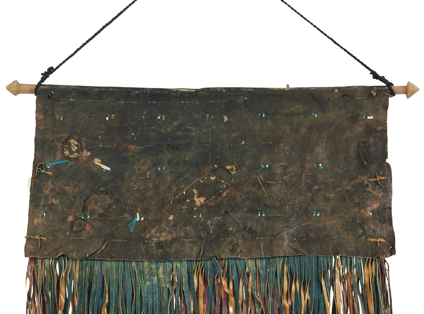 Authentic Old Tuareg Leather Panel From Niger A Fusion Of Tradition And Artistry - angled shot