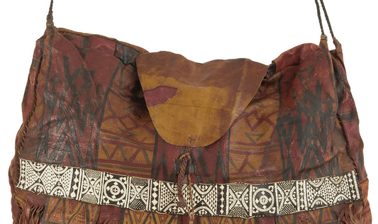 Authentic Vintage Tuareg Leather Bag – Sahara Nomad Ethnic Art