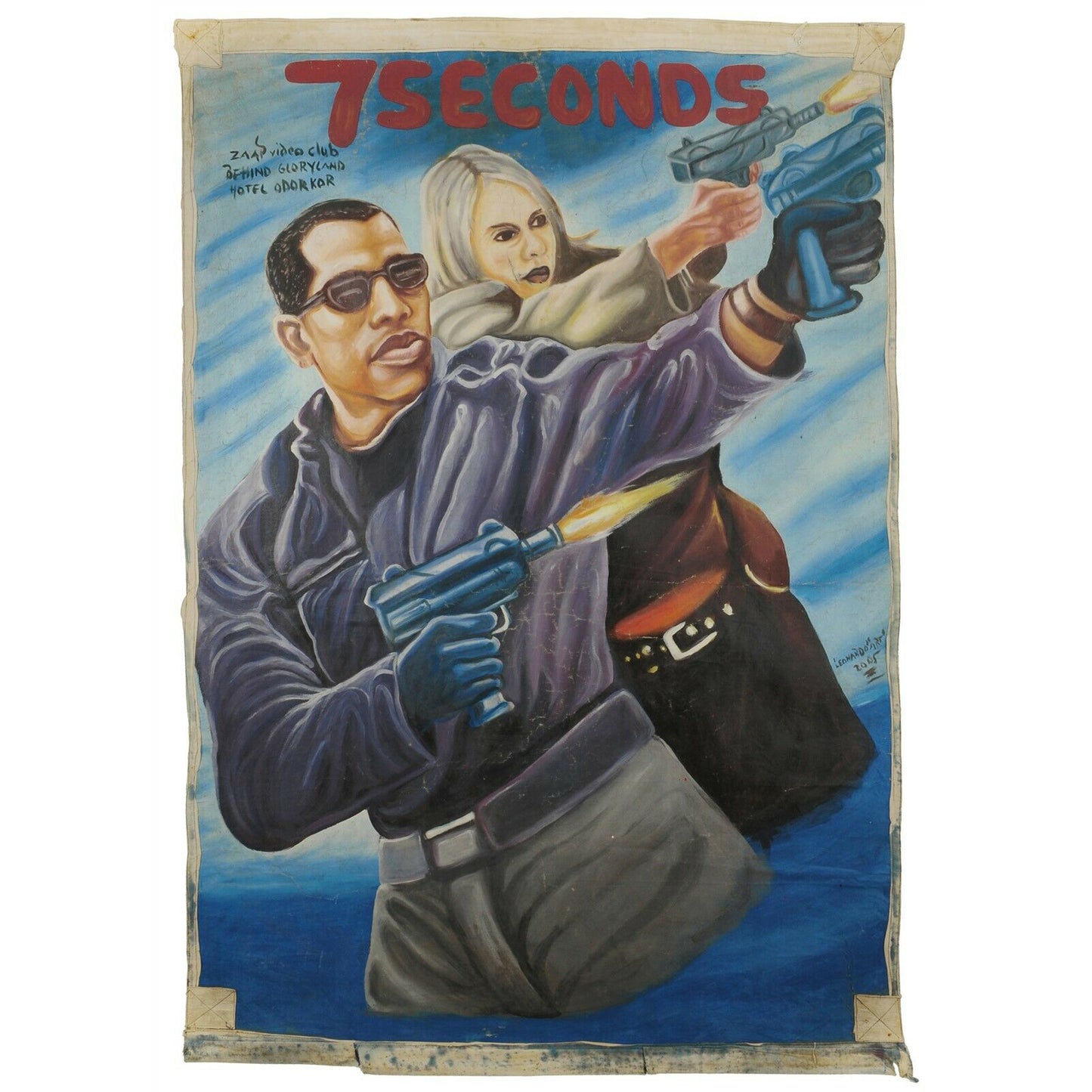 Authentic 7 Seconds Movie Poster - Hand-Painted In Ghana