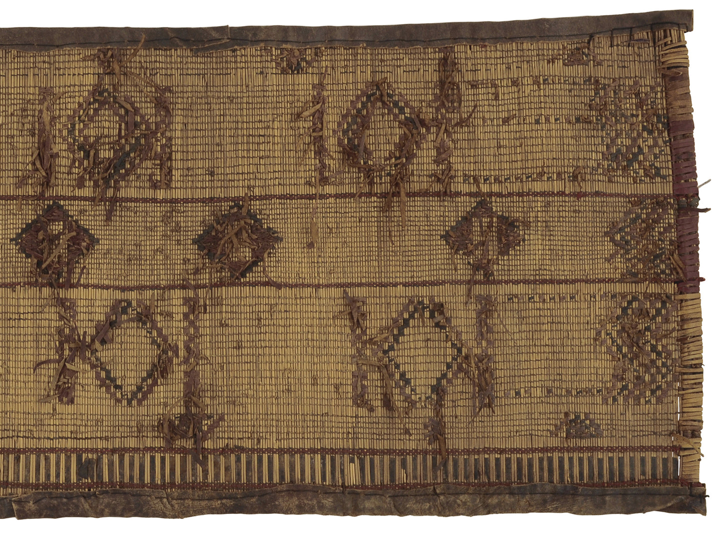 Nomad Ethnic Tuareg Straw Mat 93 × 38 cm – Authentic Sahara Art