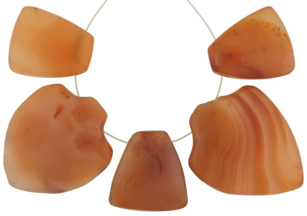 Antique Carnelian & Agate Triangular & Heart Beads – Cambay Trade Set