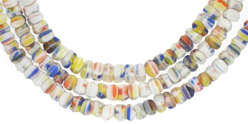 Vintage Czech Molded Glass Beads, 23.5" Strand For African Trade - alternate view