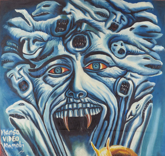 Fright Night Hand-Painted Horror Movie Poster - Ghana Art - alternate view