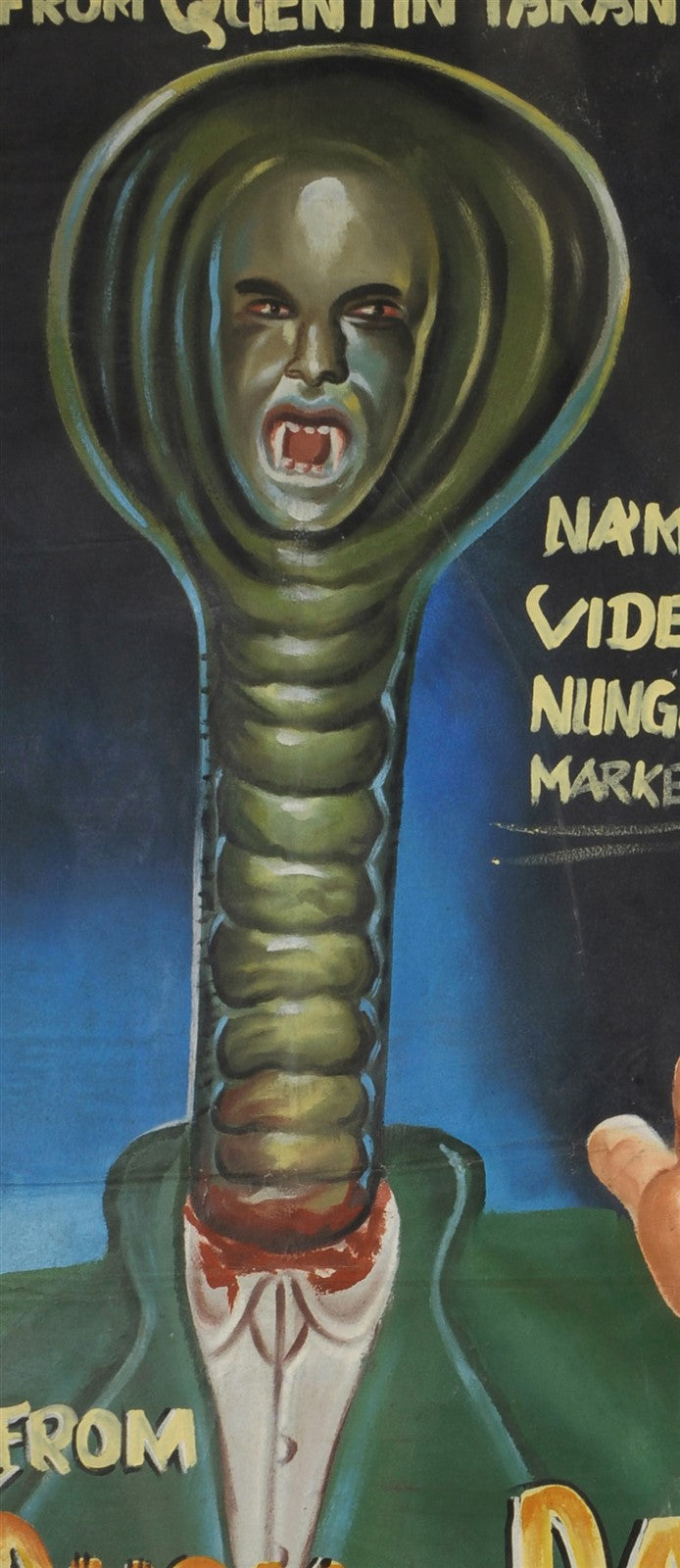 From Dusk Till Dawn 3 Movie Poster - Authentic Ghana Hand-Painted - zoomed-in detail