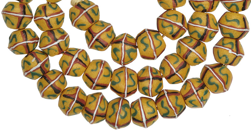 African King Bicone Powder Glass Beads - Recycled Glass Art - alternate view