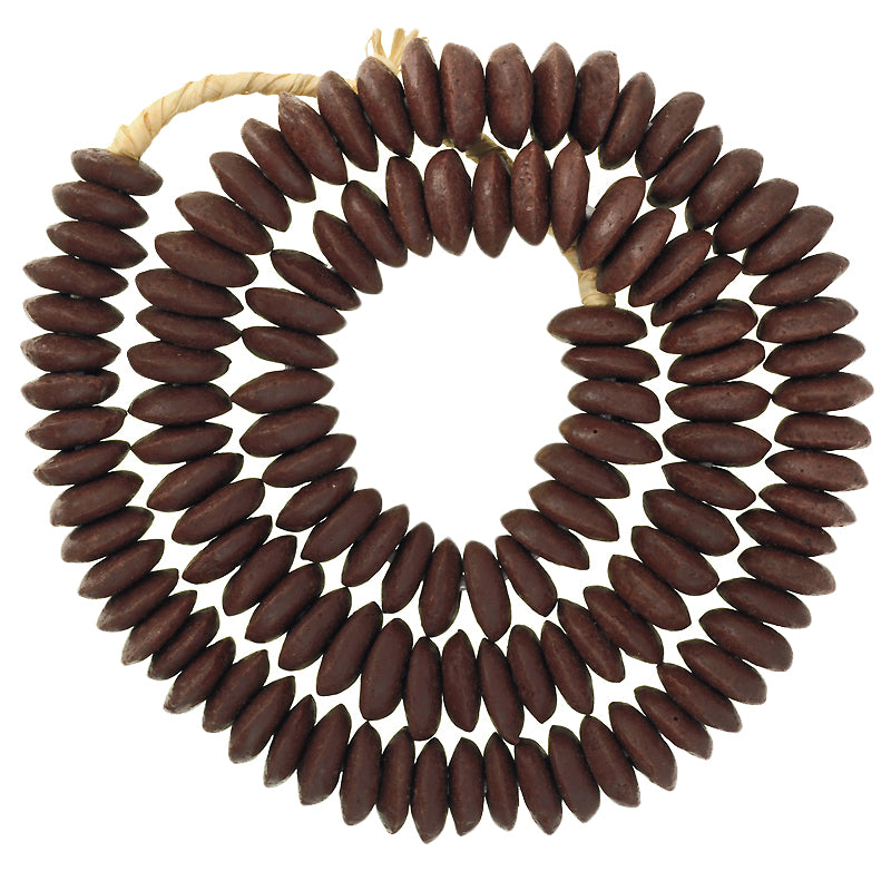 Handmade African Krobo Glass Disk Beads - Recycled Glass From Ghana
