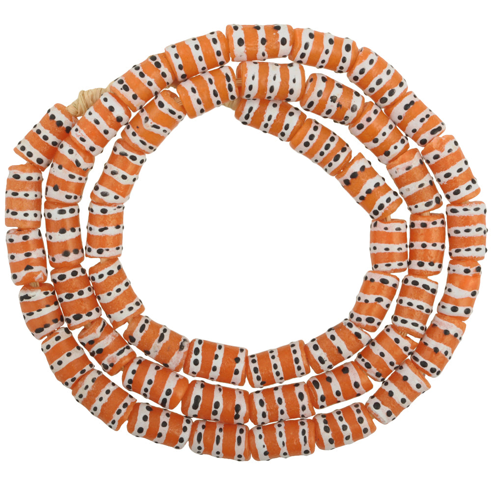 African Powder Glass Beads - Handmade Krobo Trade Beads 7Mm