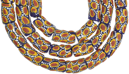 Colorful African Trade Beads - Fancy Krobo Recycled Glass Beads 10Mm - alternate view