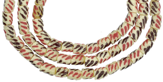 Handmade Fancy Powder Glass Beads, African Trade Beads From Ghana - alternate view