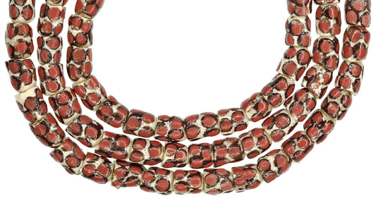 Authentic African Eye Powder Glass Beads - Handmade Krobo Beads - alternate view