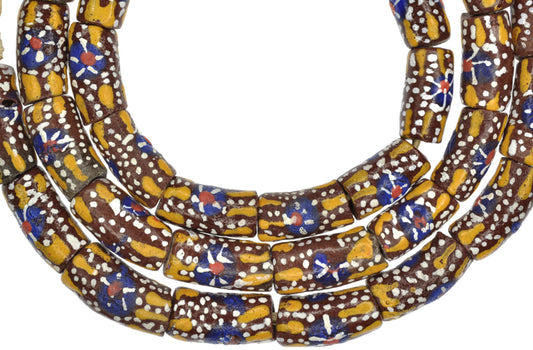 African Trade Beads - Fancy Powder Glass Beads From Ghana (9Mm) - alternate view