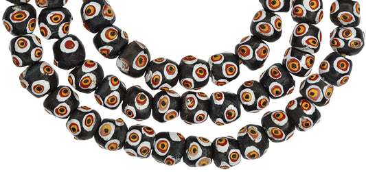 African Trade Beads - Venetian Eye Style Powder Glass Beads - alternate view