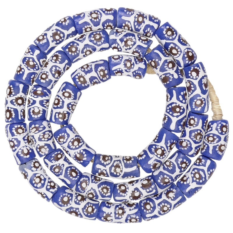 African Trade Beads: Fancy Krobo Powder Glass Beads, 10-11Mm