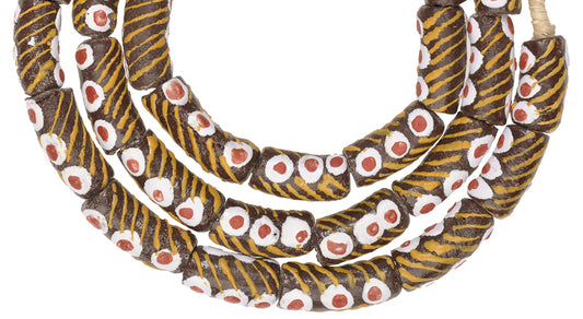 Colorful African Trade Beads - Fancy Powder Glass Krobo Beads 9Mm - alternate view