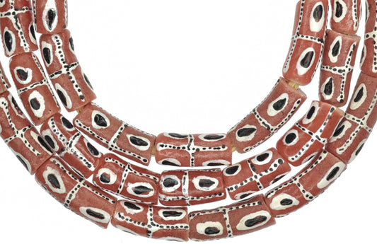 African Trade Beads - Fancy Powder Glass Krobo Beads, 8Mm - alternate view