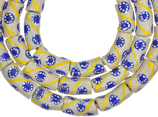 Elegant 9-10Mm Powder Glass African Trade Beads From Ghana - alternate view