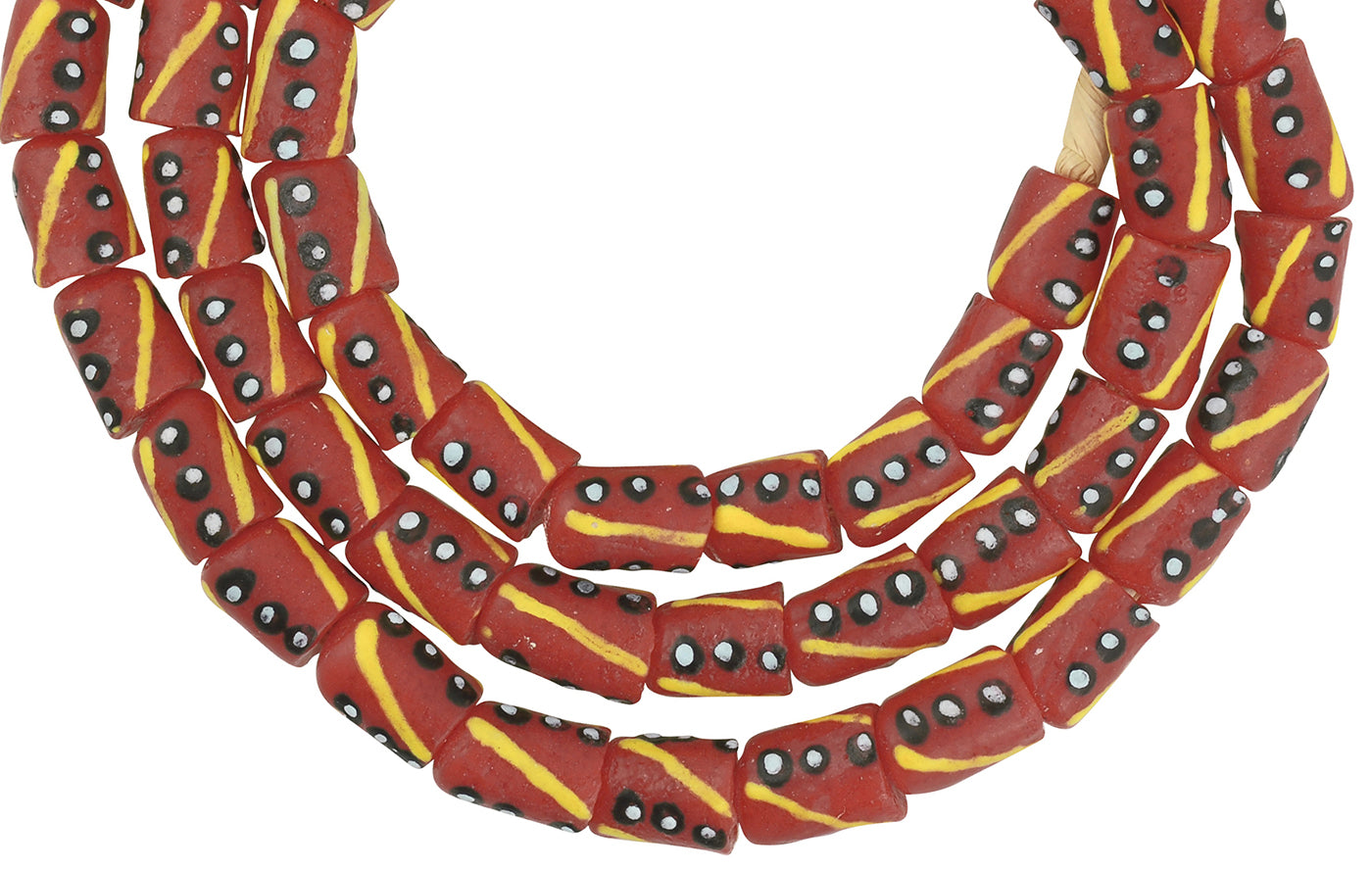 Authentic Ghana Fancy Powder Glass Beads - African Trade Beads - alternate view