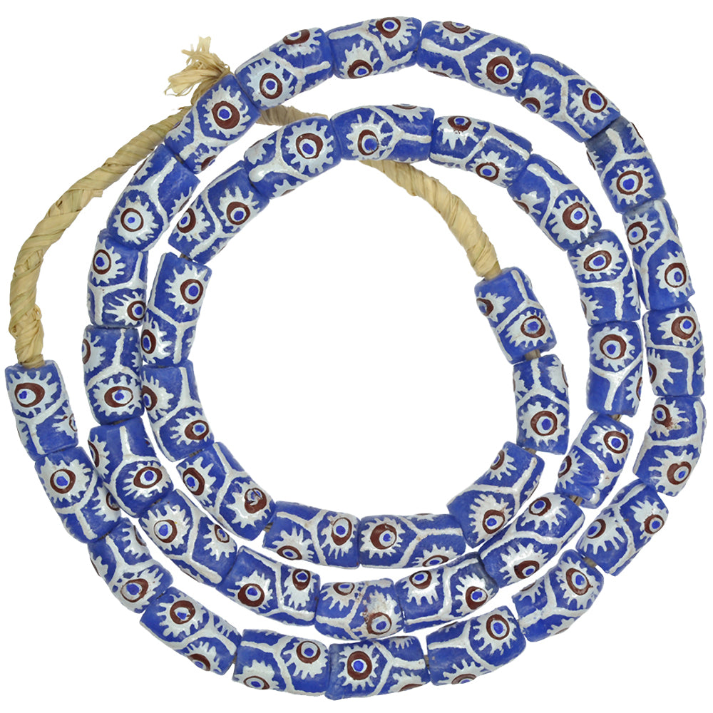 African Powder Glass Beads - Fancy Recycled Trade Beads From Ghana