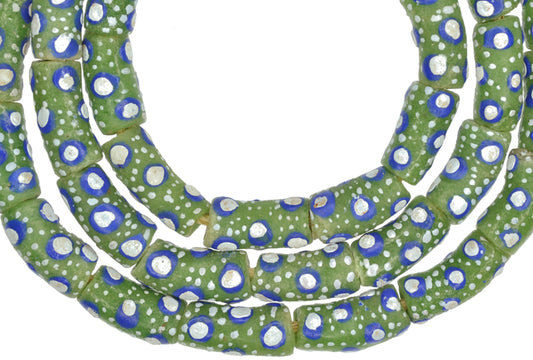 African Powder Glass Krobo Beads - 8-10Mm Fancy Trade Beads - alternate view