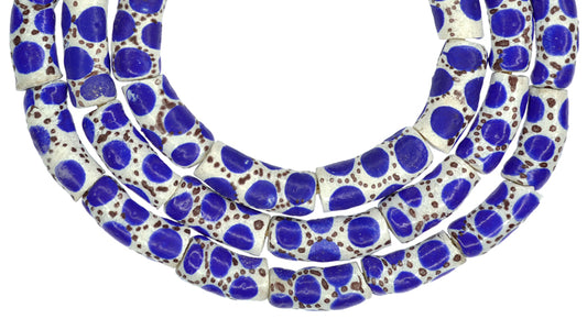 Handmade African Trade Beads - Venetian Eye Style Powder Glass Beads - alternate view