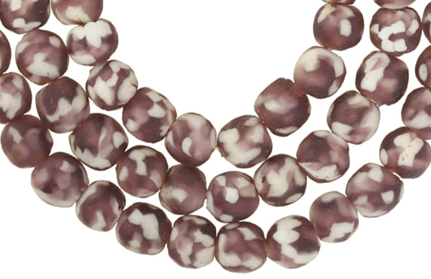 New African Trade Beads - 10Mm Recycled Glass Krobo Beads - alternate view