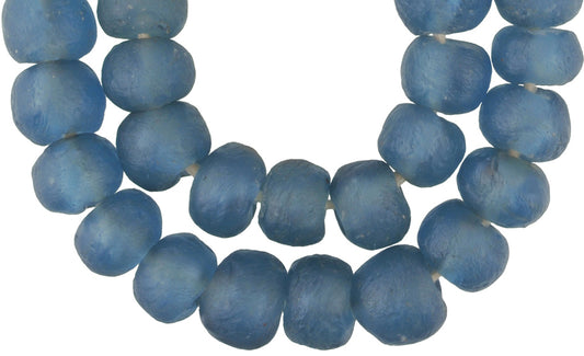 X-Large Translucent Krobo Glass Beads - Handmade African Trade Beads - alternate view
