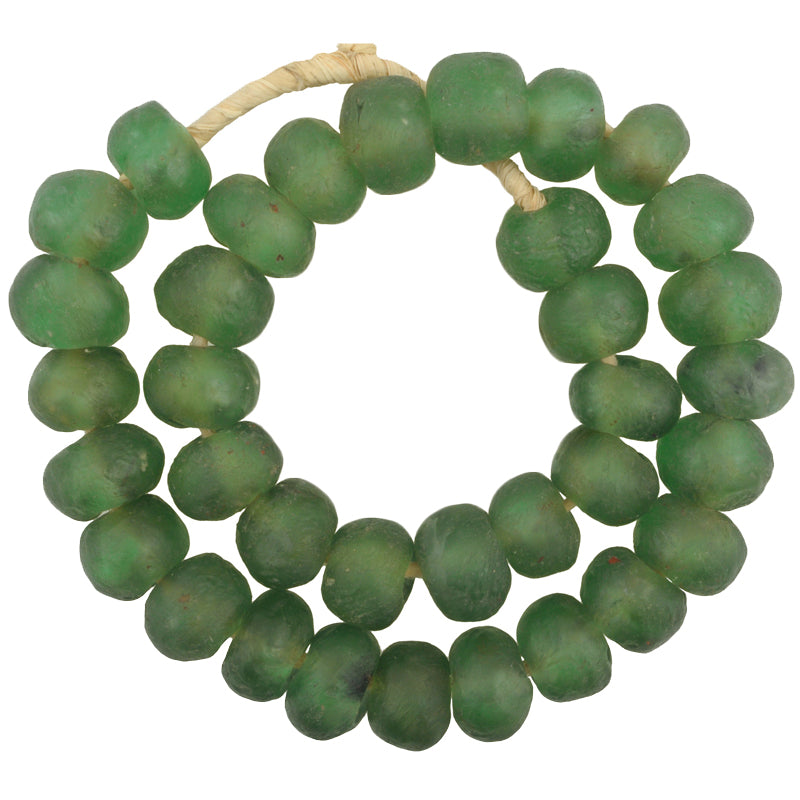 X-Large Translucent Powder Glass Beads - Krobo Ghana Trade Beads