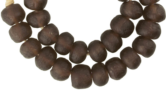 X-Large Translucent Krobo Glass Beads - African Trade Beads - alternate view