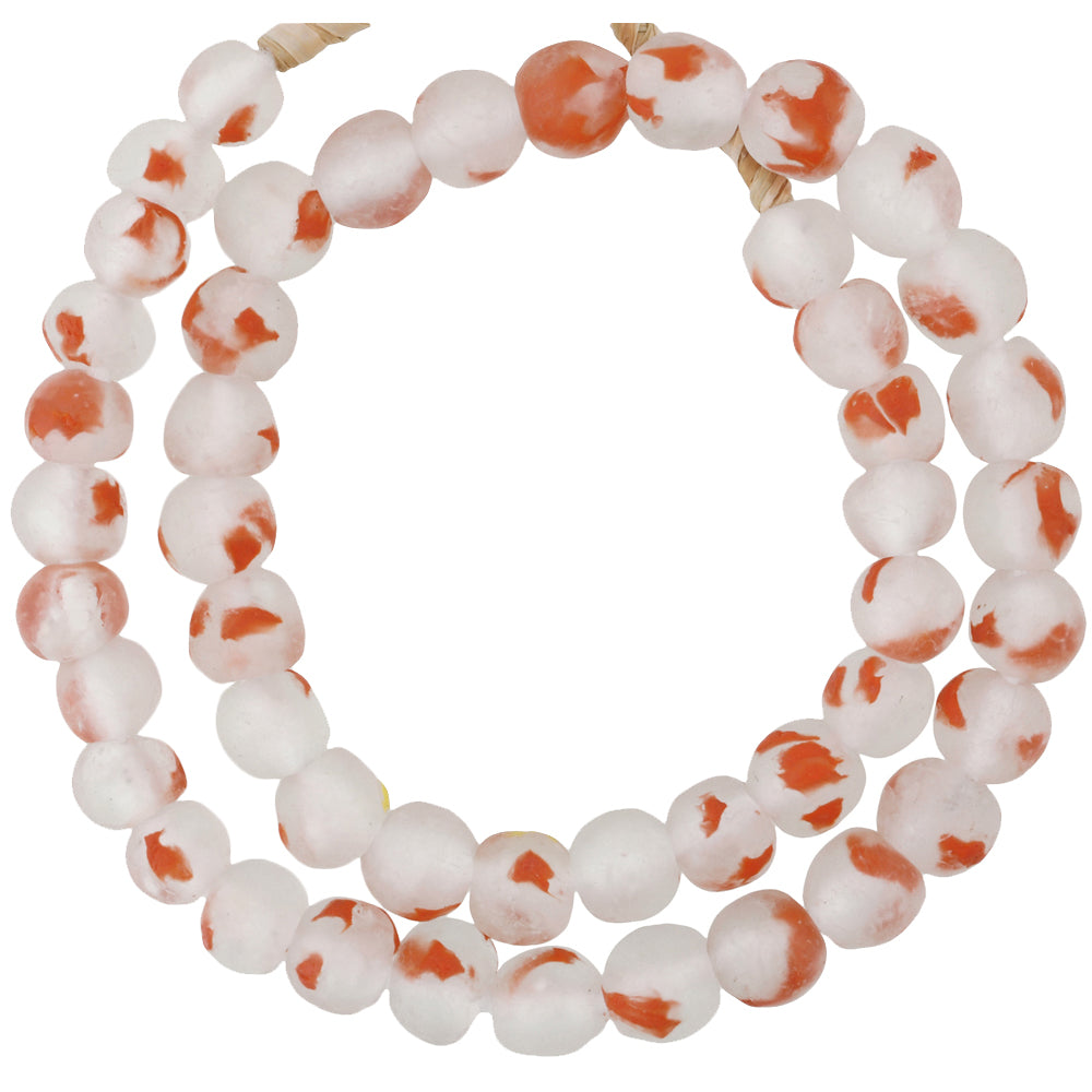 Translucent Krobo Glass Beads, 13-14Mm, African Trade Beads - close-up