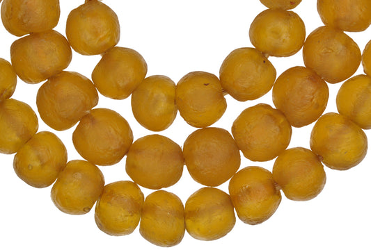 Translucent Krobo Powder Glass Beads - Recycled African Trade Beads - alternate view