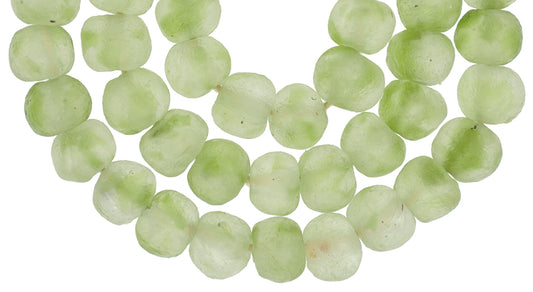 Translucent Recycled Glass Krobo Beads - African Trade Beads 14Mm - alternate view