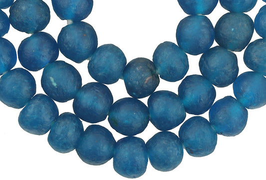Translucent Krobo Glass Beads - Recycled African Trade Beads - alternate view