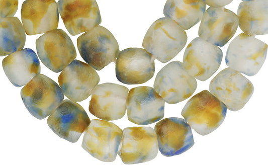 Translucent African Krobo Glass Beads - 12-3Mm, Recycled Trade Beads - alternate view