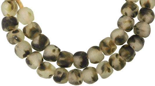Translucent 13Mm Krobo Recycled Glass Beads, Ghana Trade Beads - alternate view