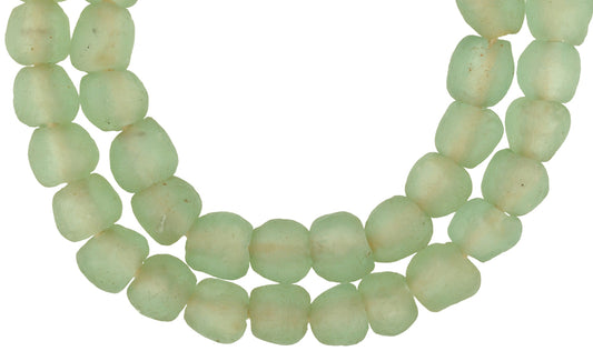 New Translucent Krobo Glass Beads - Recycled African Trade Beads - zoomed-in detail
