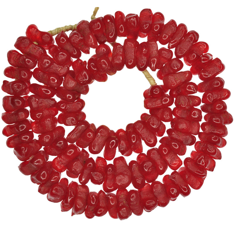 Translucent 13-14Mm Krobo Powder Glass Beads - Ghana Trade Beads