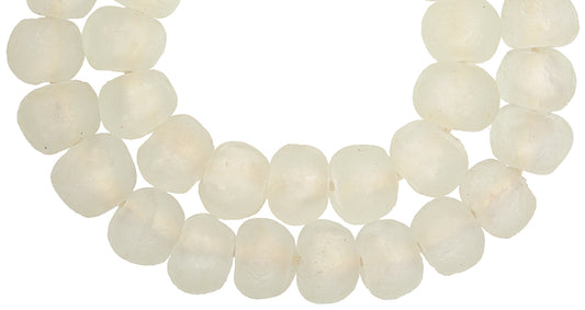 X-Large Translucent African Trade Beads | Recycled Krobo Glass Beads - alternate view