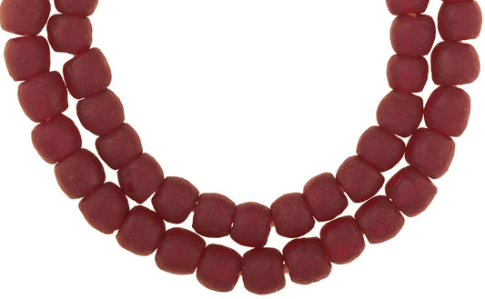 Translucent African Krobo Glass Beads, Recycled Trade Beads, 11Mm - alternate view