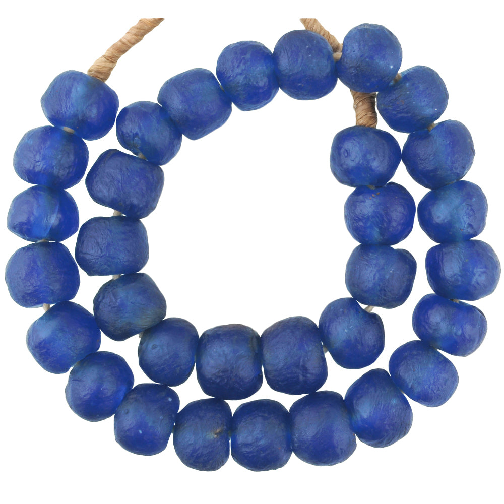 X-Large Translucent Krobo Glass Beads - Ghana Recycled Trade Beads