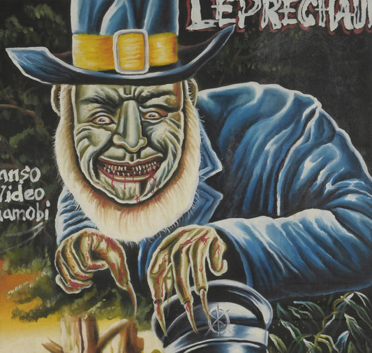 Unique 'Leprechaun' Movie Poster - Hand-Painted In Ghana - alternate view