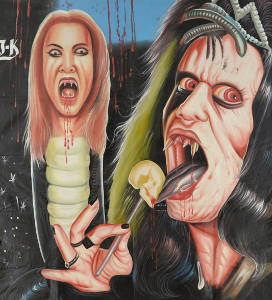 Night Of The Demons 2 Movie Poster - Ghana Hand-Painted Wall Art - alternate view