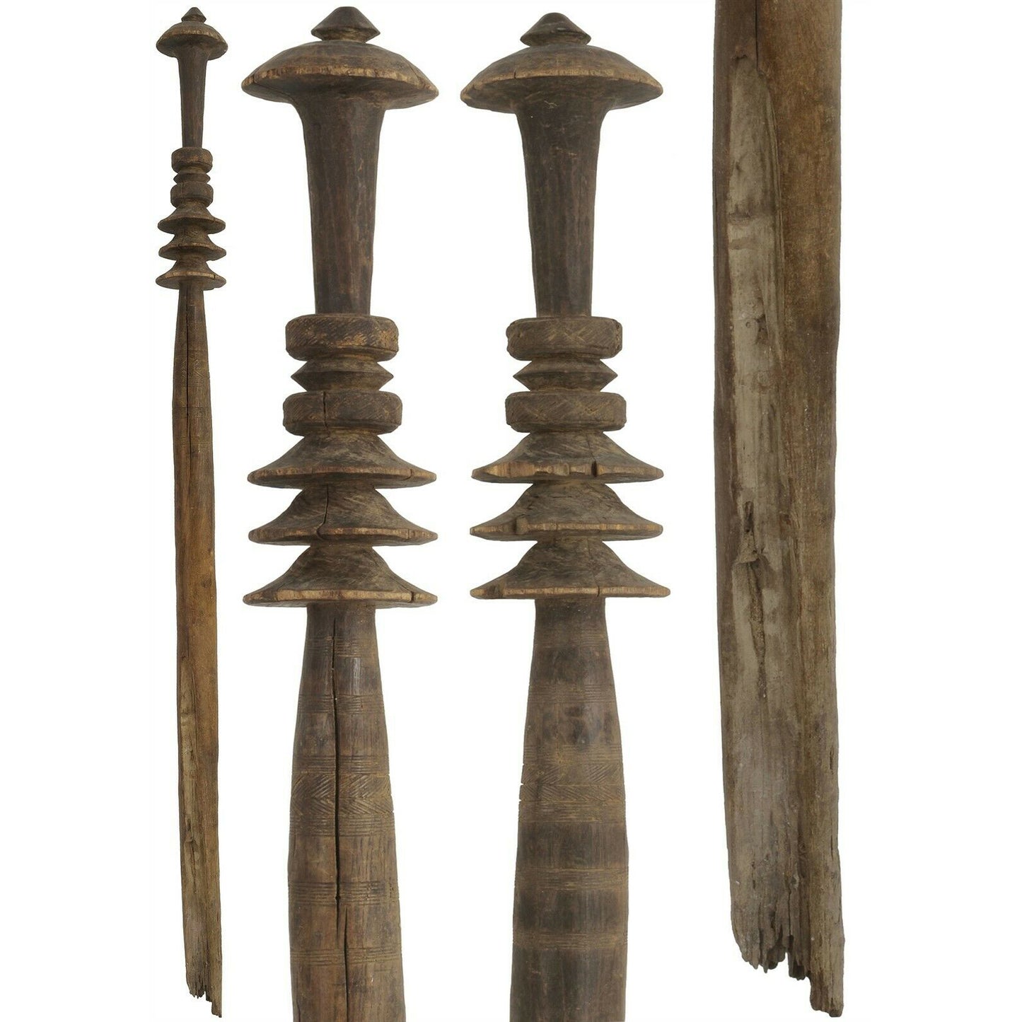 Tuareg Wooden Tent Post 43″ – Hand‑Carved Entrance Marker IGEM