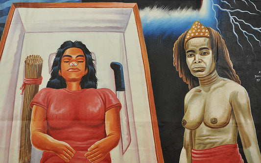 Why Me Father ? African Movie Poster - Hand Painted In Ghana - alternate view