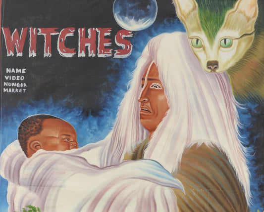 Witches African Movie Poster - Hand-Painted Ghanaian Art - alternate view