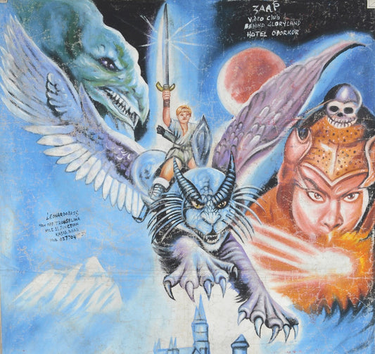 Wizards Of The Lost Kingdom Movie Poster - Hand Painted In Ghana - alternate view